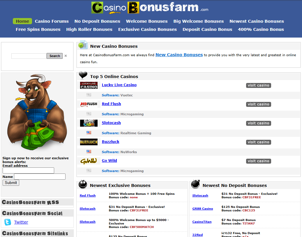 Casino Bonus Farm 2013