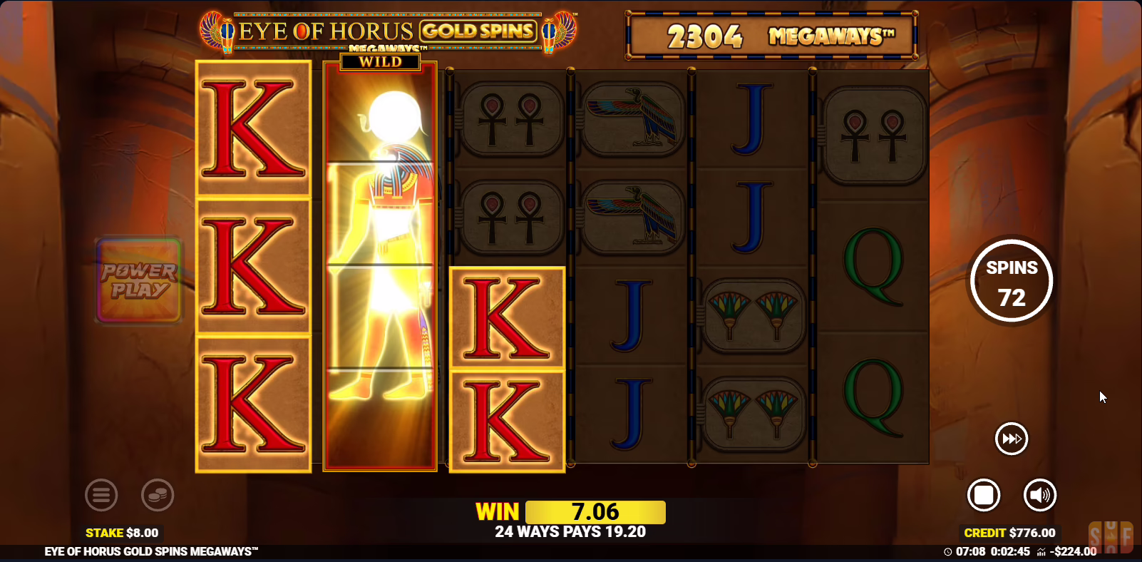 Eye of Horus Gold Spins Megaways screenshot 1