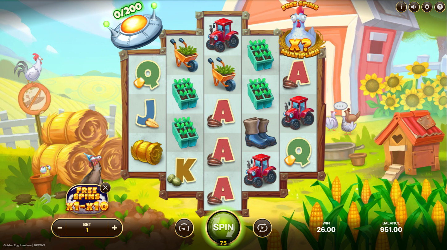 Golden Egg Invaders screenshot 1