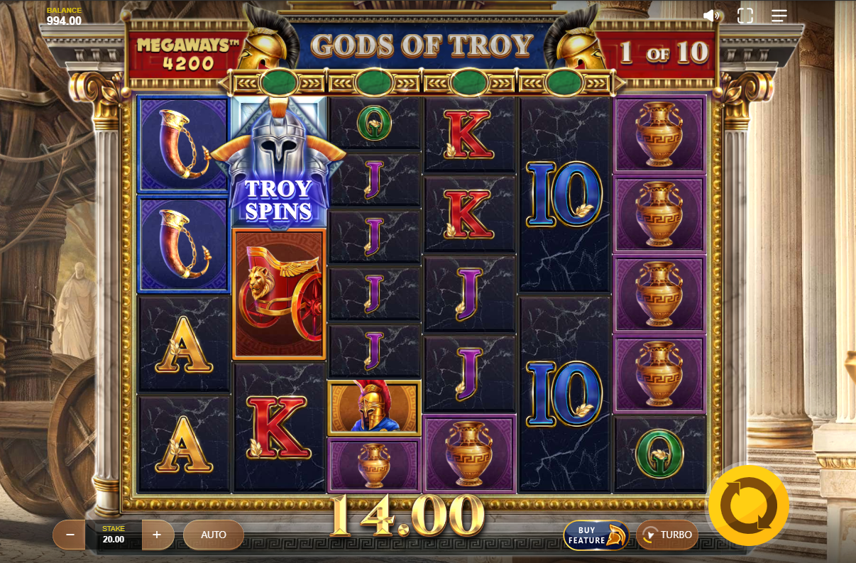 Gods of Troy Megaways screenshot 1