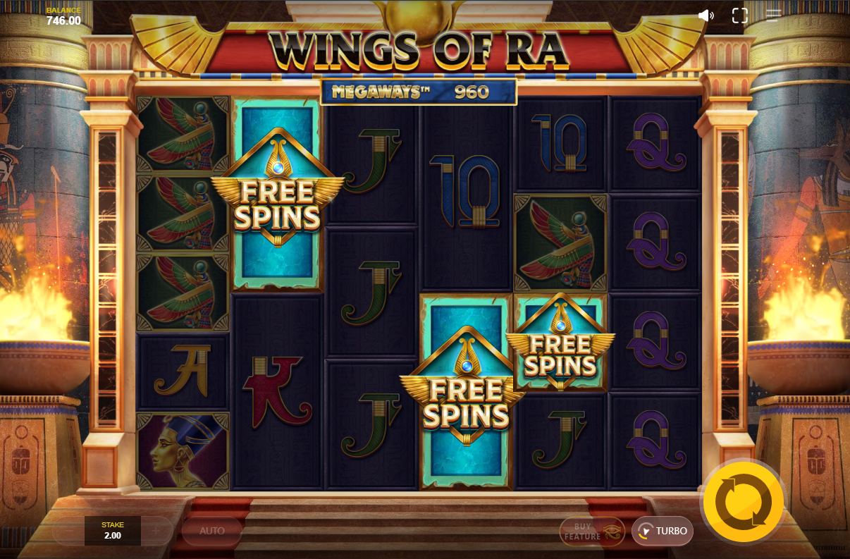 Wings of Ra Megaways screenshot 1