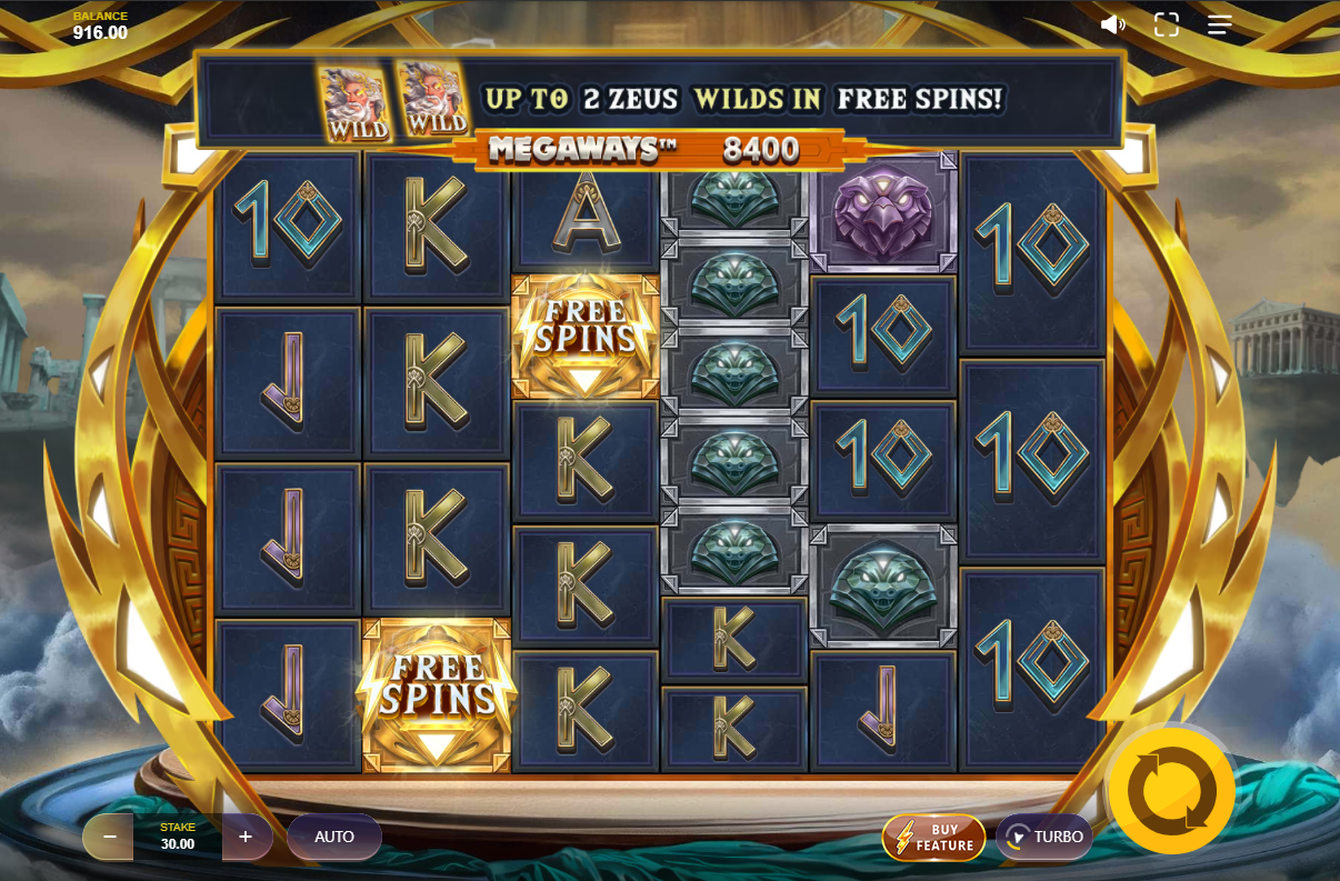 Zeus Lightenening Megaways screenshot 1