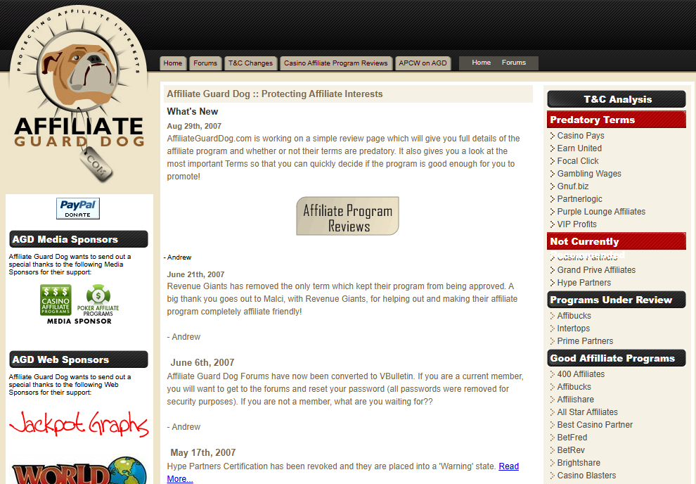 Affiliate Guard Dog 2007